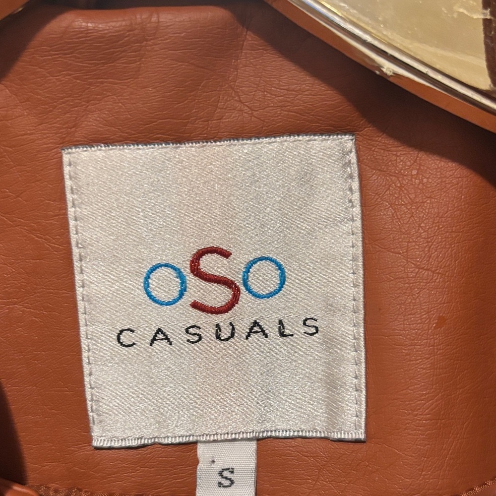 Chic Brown Leather Jacket with Ruffle Detail - image 2